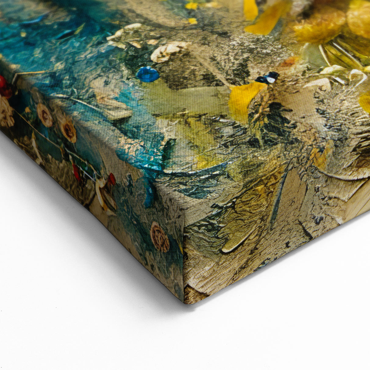 Textured Floral Wall Art – Bold Wildflower Canvas Print for Home Decor