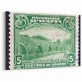 Haitian Coastal Scenes - Island Paradise Art with Vintage Stamp Design