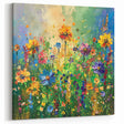 Vibrant Wildflower Explosion – Colorful Botanical Canvas Wall Art