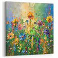 Vibrant Wildflower Explosion – Colorful Botanical Canvas Wall Art