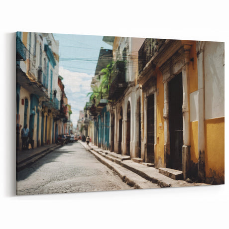 Haitian Landscape Prints - Tropical Decor from Haiti with Colorful Streets
