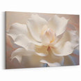 Elegant White Bloom Wall Art - Botanical Flower Canvas for Home Decor