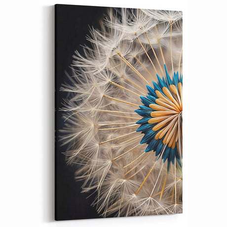 Vibrant Dandelion Macro Art - Colorful Nature-Inspired Wall Decor