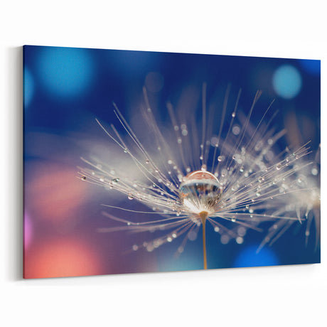Elegant Water Droplet on Dandelion - Nature Close-Up Photography Art