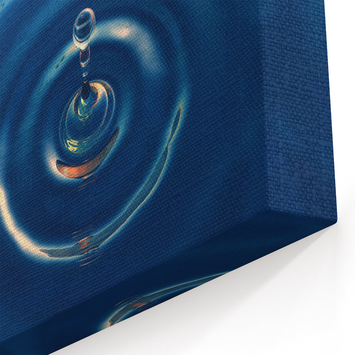 Serene Water Drop Ripple Effect - Nature Close-Up Water Art Print