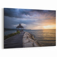 Scenic Jamaica Prints - Peaceful Pavilion at Caribbean Sunset