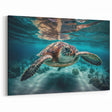 Acrylic Malaysia Scenes – Majestic Sea Turtle Swimming Underwater