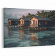 Malaysia Landscape Print – Serene Overwater Bungalows at Sunset