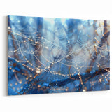 Nature Close-Up Water Art – Dewy Spiderweb Photography Wall Decor