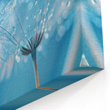 Nature Close-Up Water Art – Dandelion Seed with Dew Photography Wall Decor