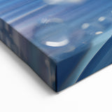 Nature Close-Up Water Art – Dewy Blue Flower Photography Wall Decor