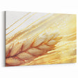 Golden Wheat Close-Up Leaf Art - Nature-Inspired Botanical Wall Decor
