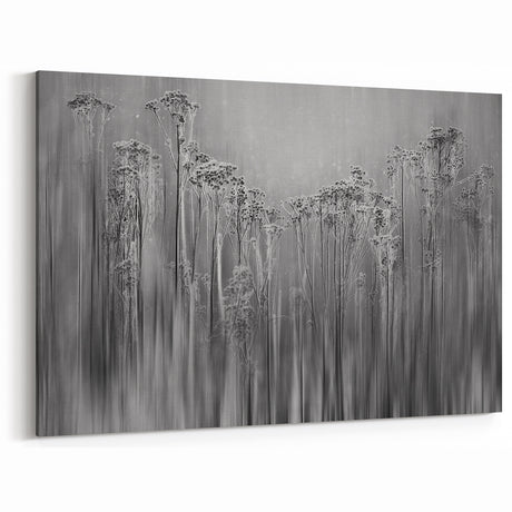 Frosted Fields: Ice and Frost Art – Monochrome Winter Wall Decor