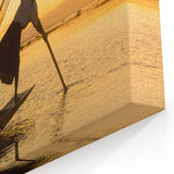 Traditional Fisherman at Sunset Myanmar Wall Art - Inle Lake Culture