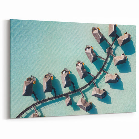 Maldives Photography Prints - Overwater Villas Tropical Island Art
