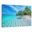 Crystal Clear Beach Art - Tropical Maldives Shoreline Canvas Prints
