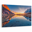 Himalayan Sunrise Art - Majestic Sun Rays Over Mountain Reflections