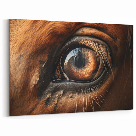 Animal Wall Art – Detailed Horse Eye Close-Up | Nature Canvas Prints