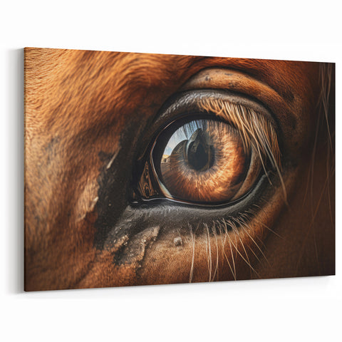 Animal Wall Art – Detailed Horse Eye Close-Up | Nature Canvas Prints