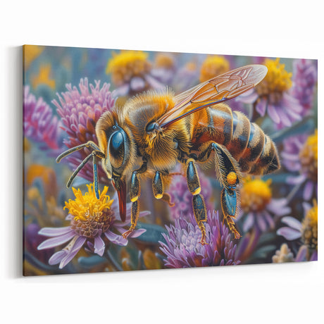 Honeybee Wall Art – Nature Close-Up on Flowers | Wildlife Canvas Prints