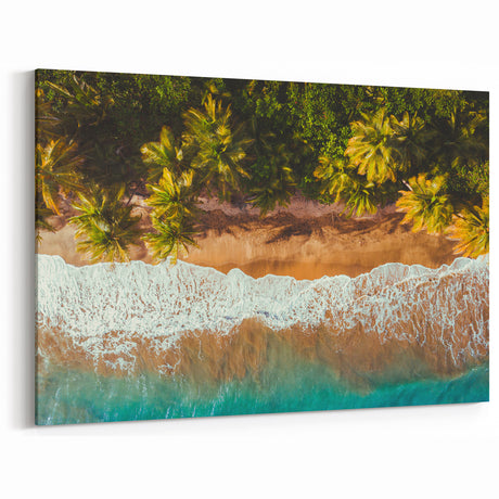 Puerto Rican Scenery - Aerial View of Lush Coastline and Turquoise Waters