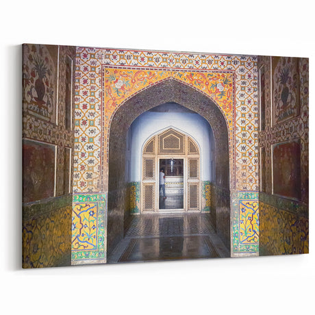 Intricate Mughal Archway Wall Art – Historic Pakistani Architecture Print