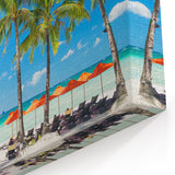 Island Paradise Canvas - Filipino Tropical Beach Scene in Southeast Asian Art