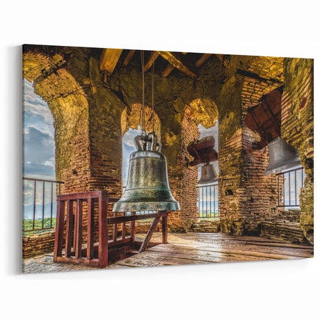 Filipino Culture Artwork - Historic Bell Tower in Southeast Asian Heritage Art