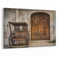 Filipino Culture Artwork - Rustic Wooden Cart and Door in Southeast Asian Art