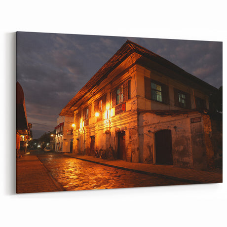 Vigan Heritage Street Scene - Filipino Culture Artwork Southeast Asian Art