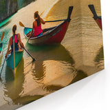 Tropical Adventure in Boats - Filipino Landscape Art Southeast Asian Scene