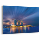 Singapore Nightscape Canvas – Marina Bay Sands at Dusk Wall Art