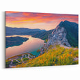 Albania Photography Art - Sunset Over Mountain River
