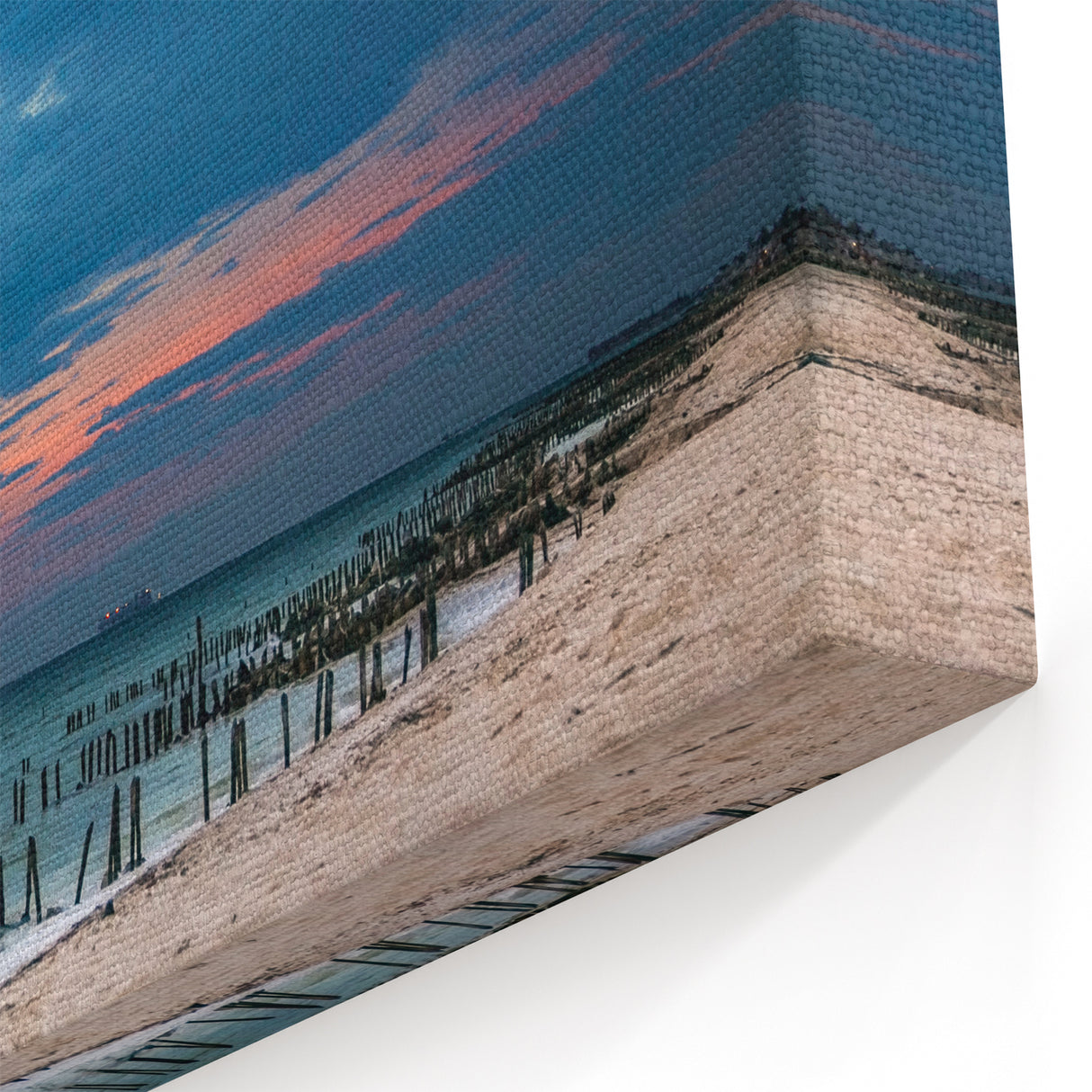 Yucatan Canvas Art - Scenic Yucatan Peninsula Decor at Dusk Beach