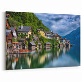 Austrian Landscape Art - Picturesque Hallstatt Lakeside Village Photography