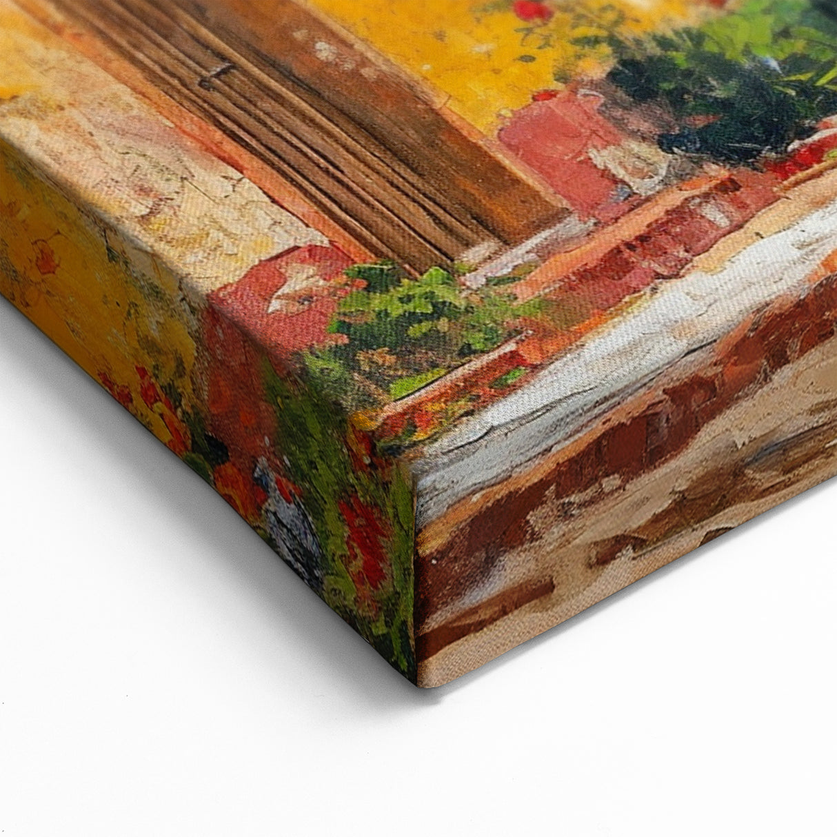 Yucatan Canvas Art - Historic Mexican Street with Vibrant Colonial Architecture