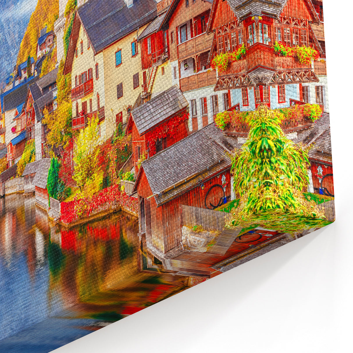 Austrian Landscape Art - Scenic Austria Prints of Hallstatt Village