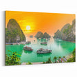 Sunset Splendor at Halong Bay - Vibrant Seascape Art
