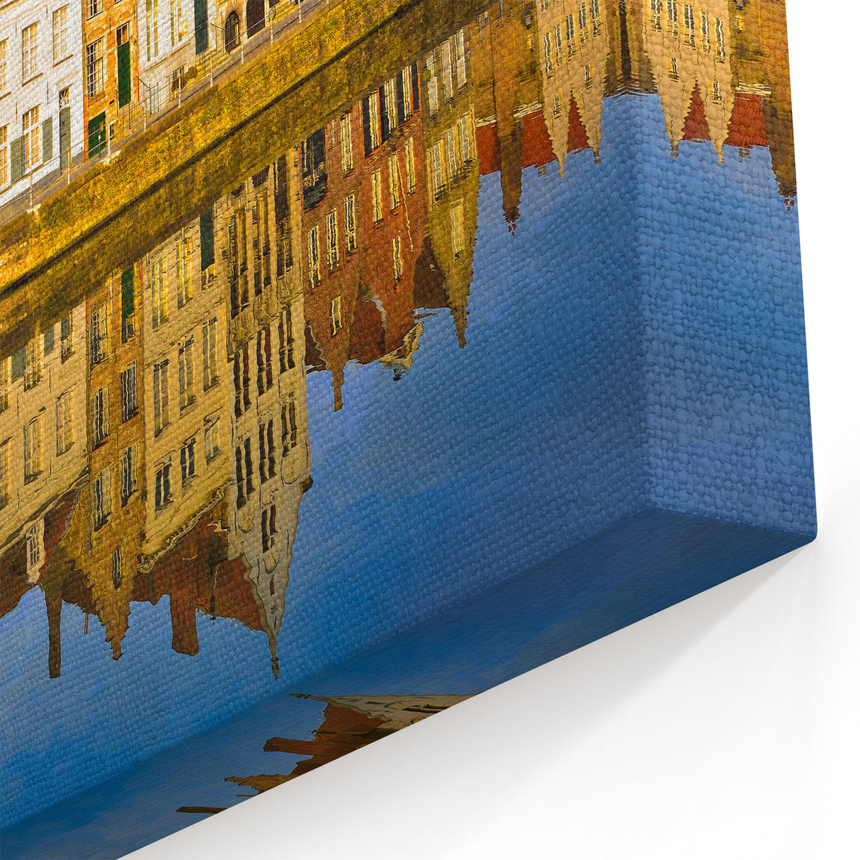 Belgium Travel Art - Colorful Reflections in Bruges Belgium Wall Art