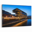 Belgium Canvas Art – Modern Architecture in Ghent at Night