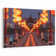 Taiwan Lantern Festival Bridge at Night - Taiwan Culture Wall Art Print
