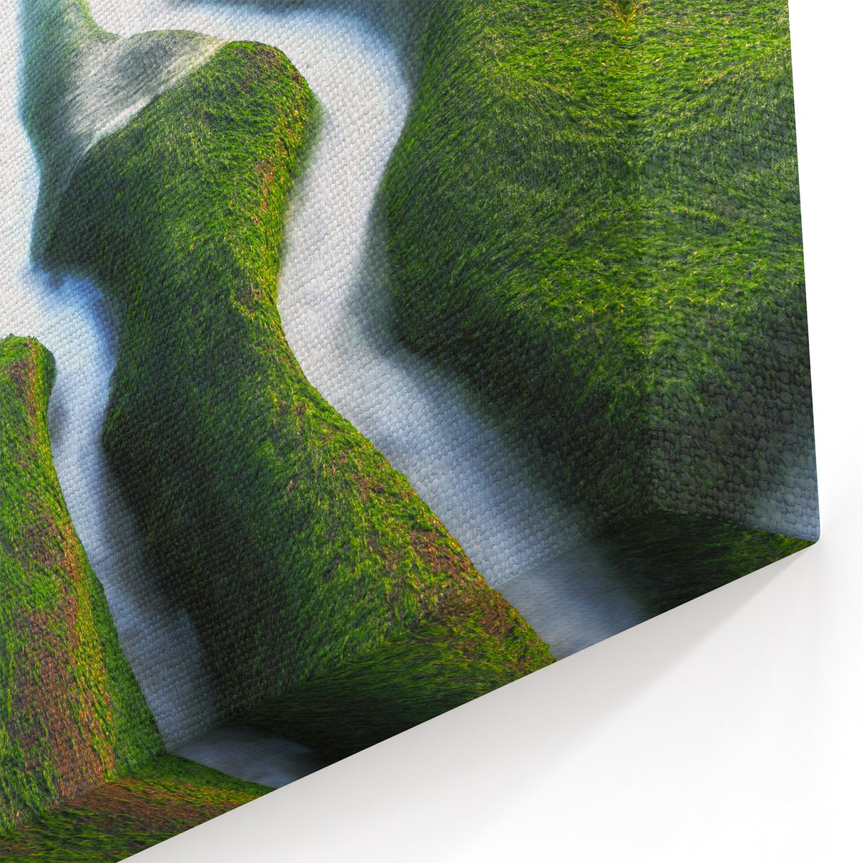 Green Coastal Rock Formations - Taiwan Nature Scenery Wall Art Print