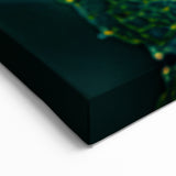 Dew-Covered Green Leaf Wall Art: Nature-Inspired Botanical Canvas Prints
