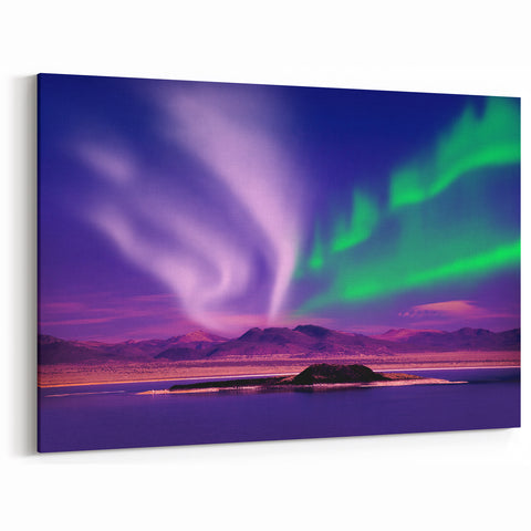 Northern Lights Canvas Print - Yukon Twilight Scenery