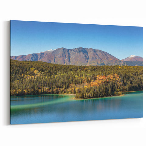 Autumn Reflections in Yukon - Tranquil Lake Canvas