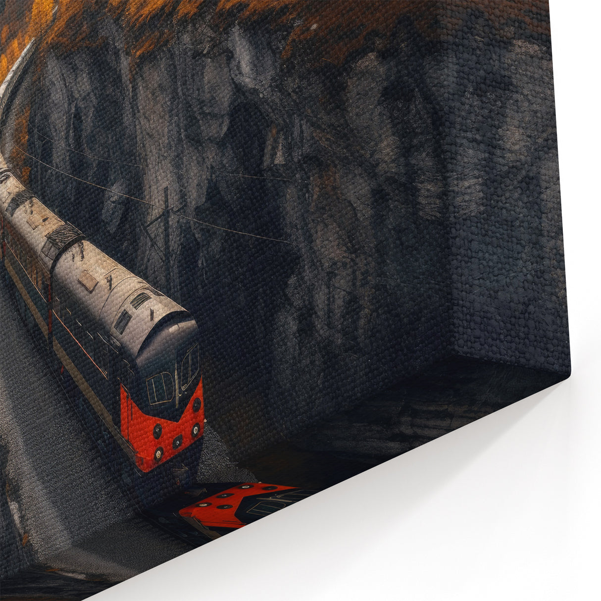 Railway Through Golden Yukon - Autumn Journey Canvas