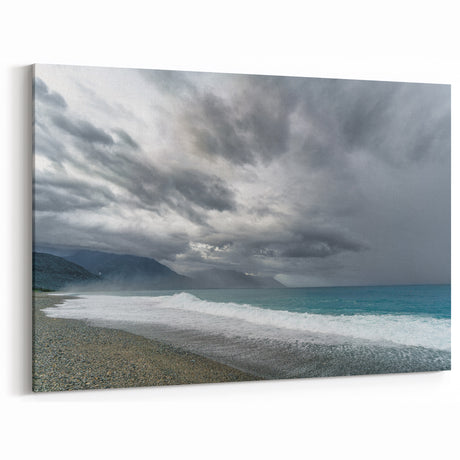 Stormy Taiwanese Coastline - Dramatic Nature Wall Art Print