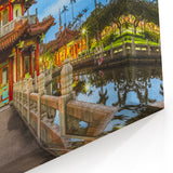 Illuminated Temple Reflections - Vibrant Taiwan Night Wall Art Print