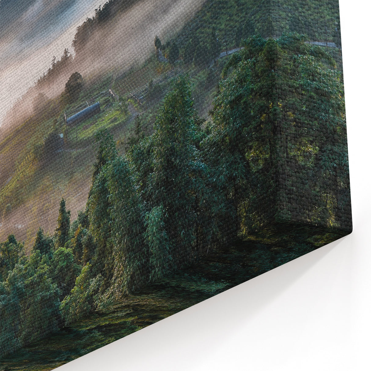 Taiwan Nature Art - Misty Mountain Sunrise Scenery