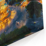 Bulgaria Travel Posters - Sofia Nighttime Glow